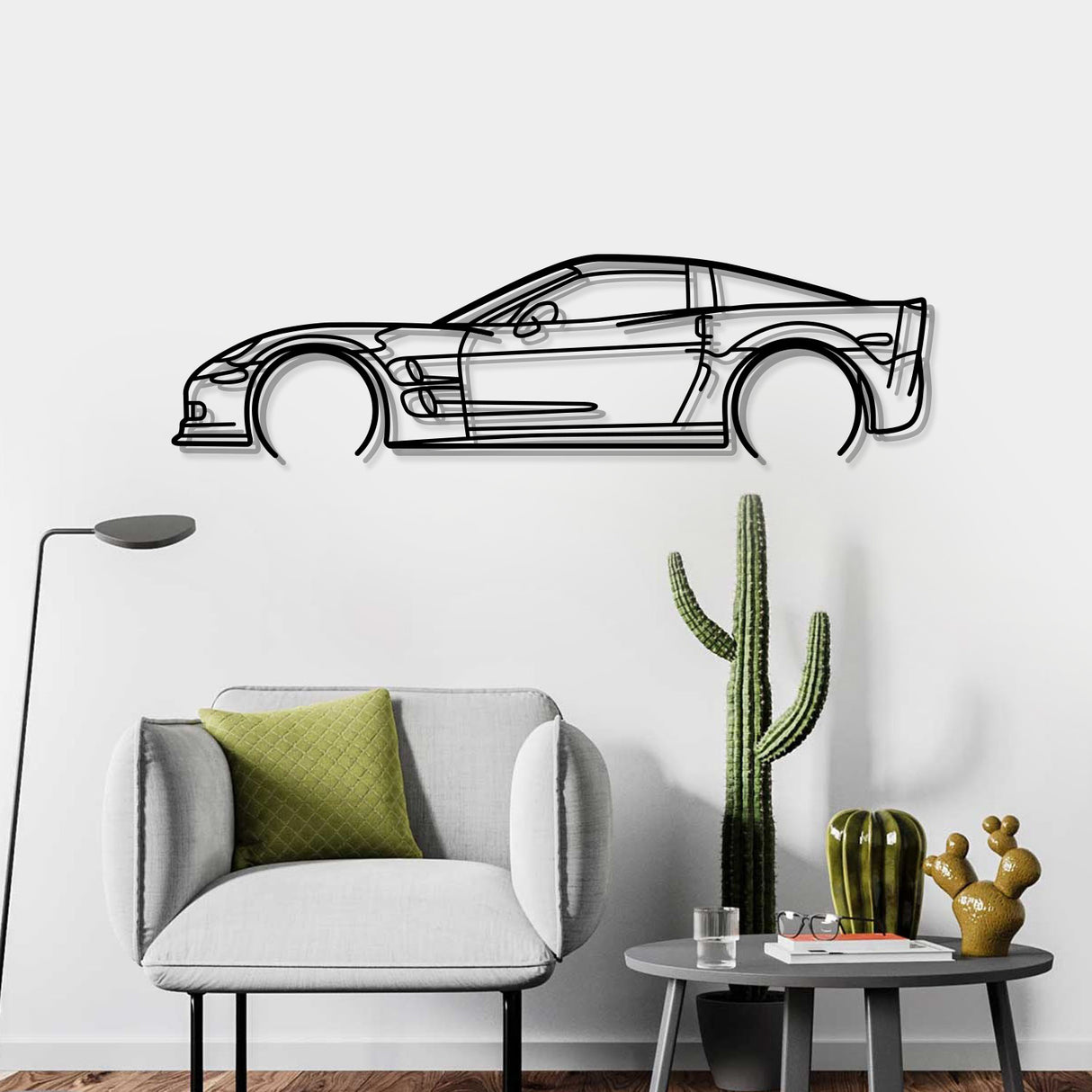 Corvette C6 ZR1 Detailed Metal Car Wall Art - NC0918