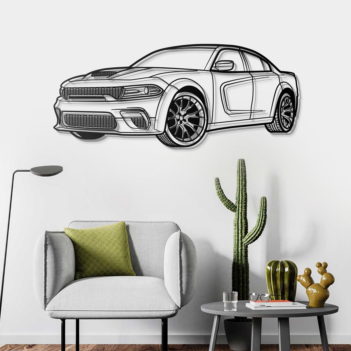 2023 Charger Perspective Metal Car Wall Art - NC0436