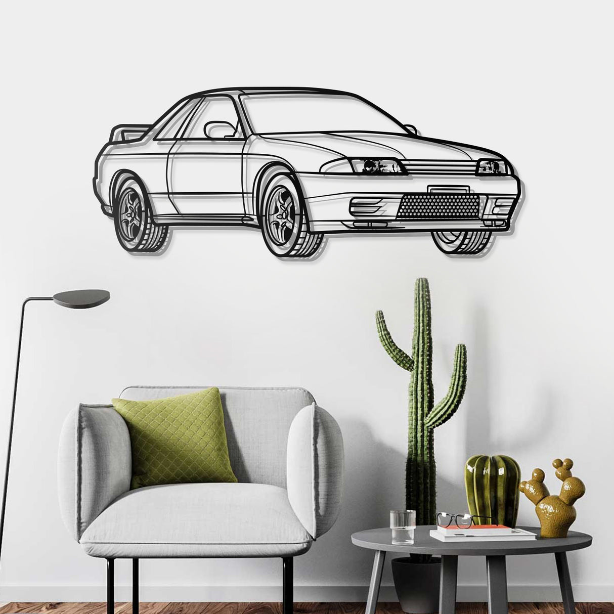 GTR R32 Perspective Metal Car Wall Art - NC0456