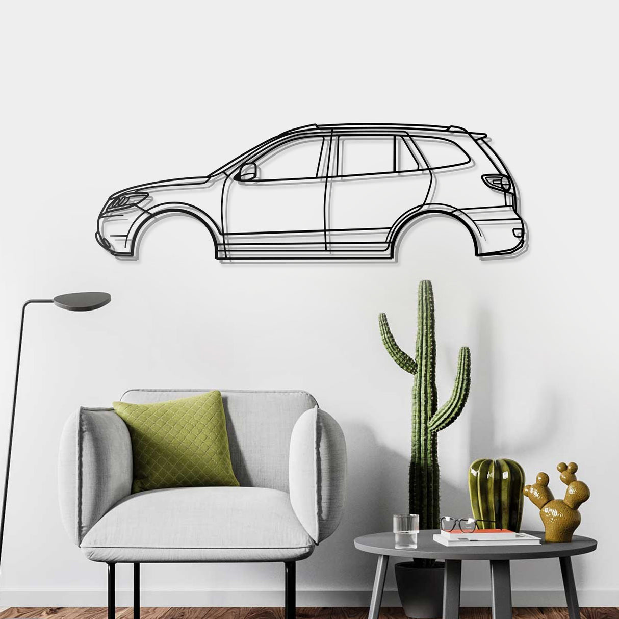 2007 Santa Fe 2nd Gen Metal Car Wall Art - NC0349