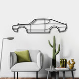 1973 Skyline HT 2000GT-R Metal Car Wall Art - NC0158