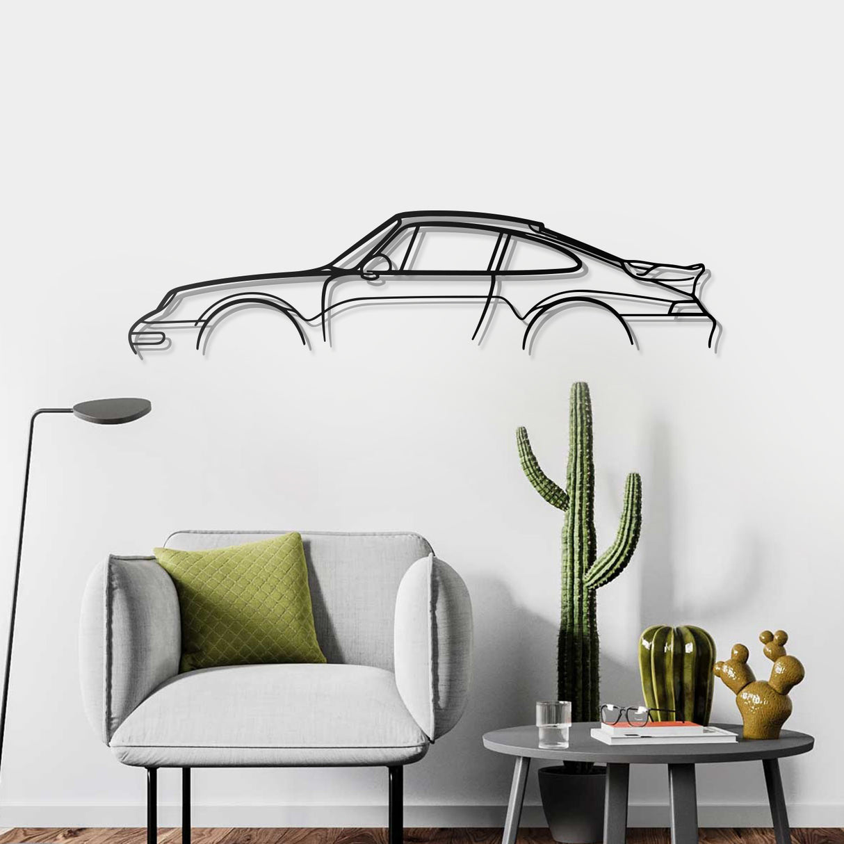 911 Turbo Model 993 Metal Car Wall Art - NC0875