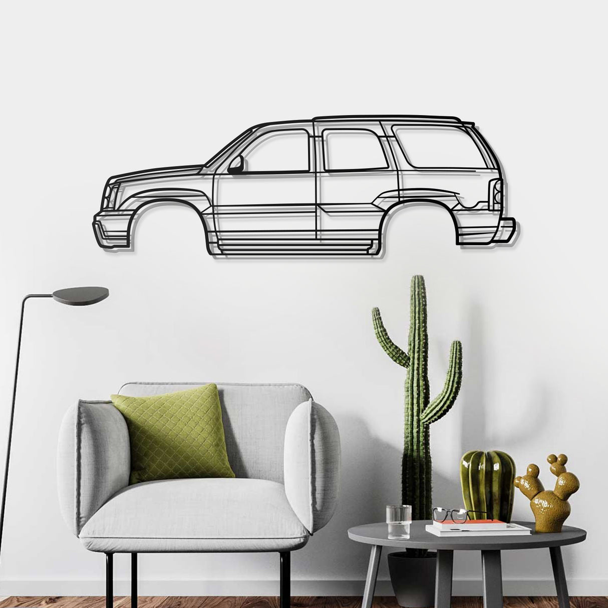 2002 Escalade 2nd Gen Metal Car Wall Art - NC0299