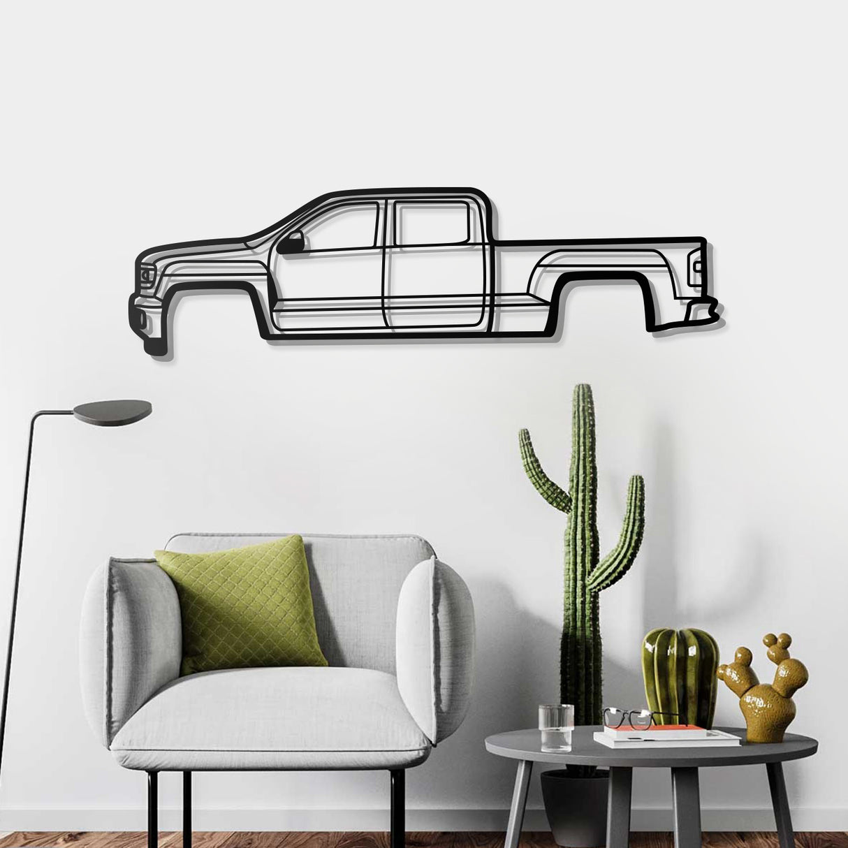 2014 Sierra 1500 4th Gen Metal Car Wall Art - NC0511