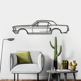 1968 Mustang Hardtop Metal Car Wall Art - NC0112