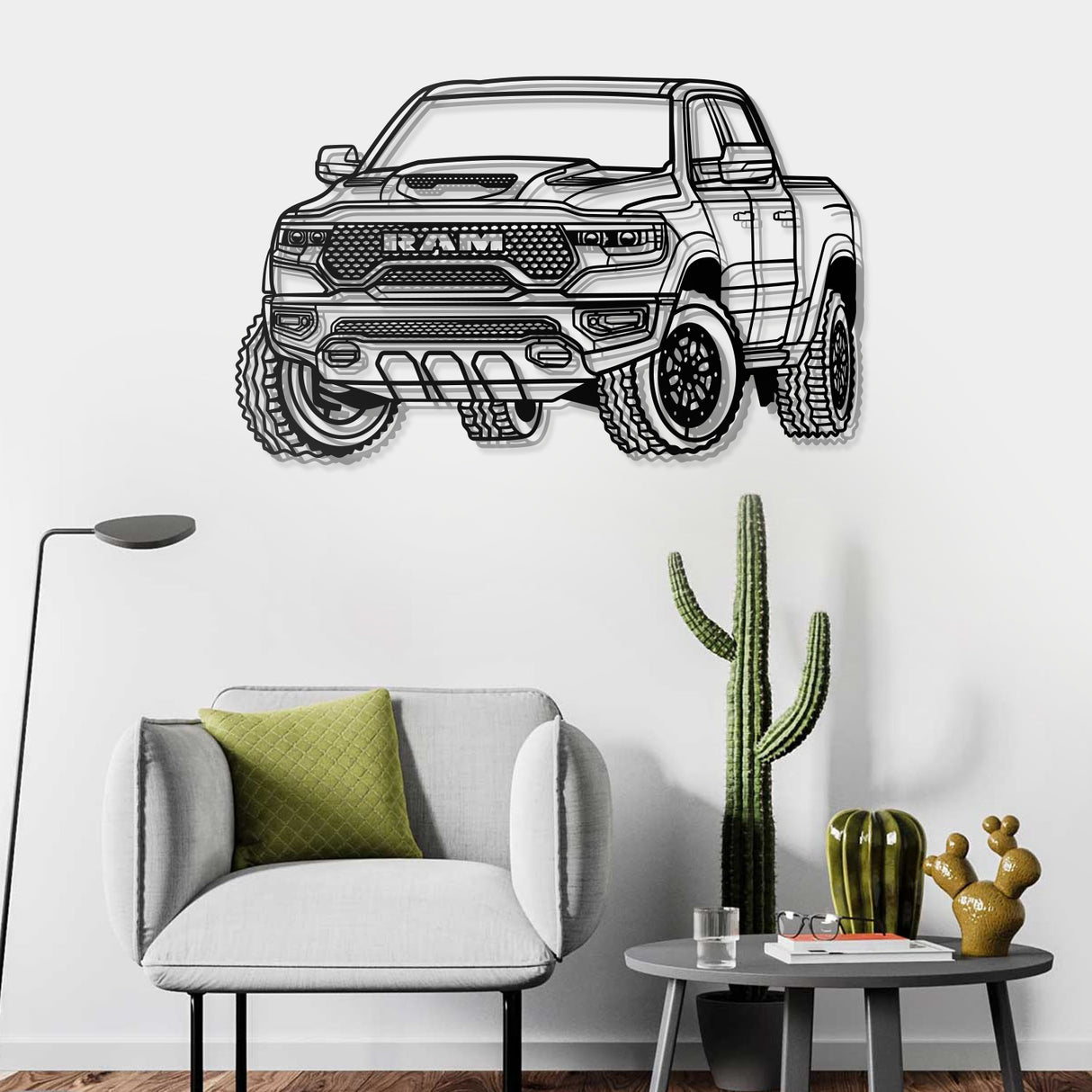 2024 RAM 1500 TRX Perspective Metal Car Wall Art - NC0468