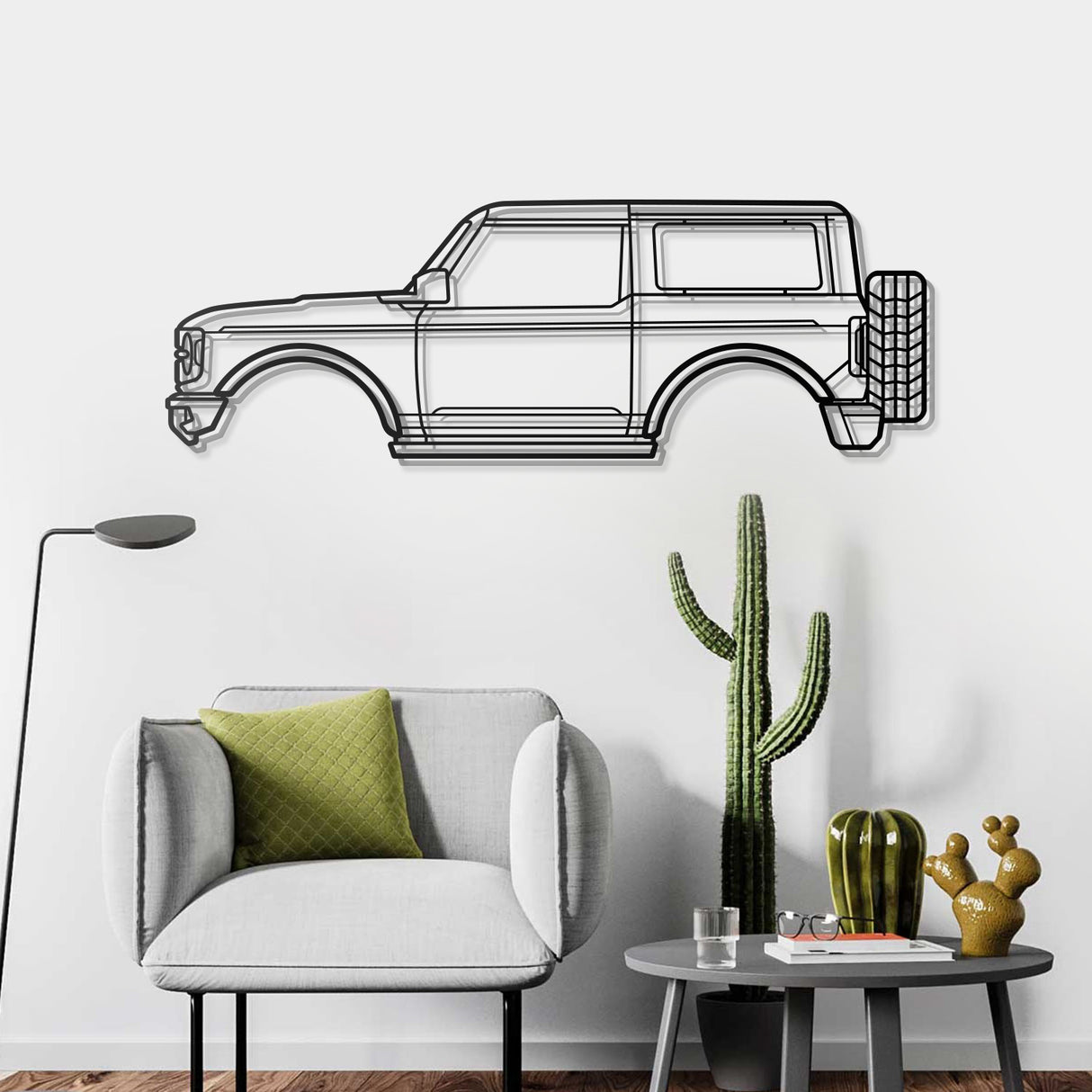 2021  Bronco 6th Gen Metal Car Wall Art - NC0732