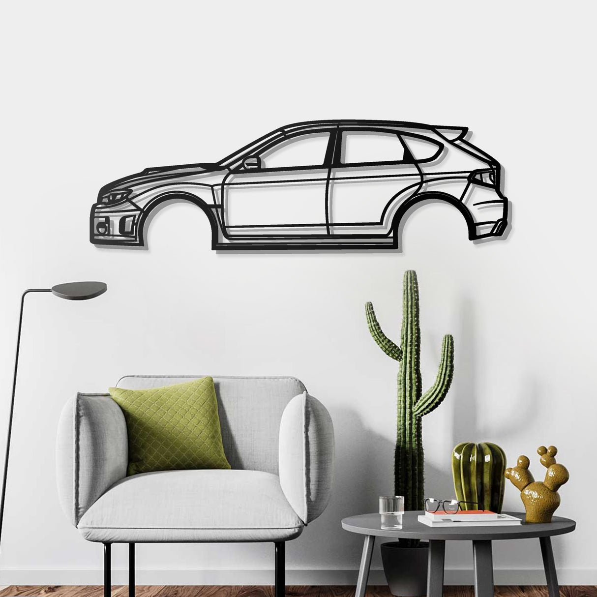 2013 WRX STI Hatchback Metal Car Wall Art - NC0491