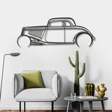 1934 Highboy Detailed Metal Car Wall Art - NC0018