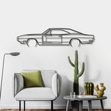 1970 Charger RT Detailed Metal Car Wall Art - NC0130