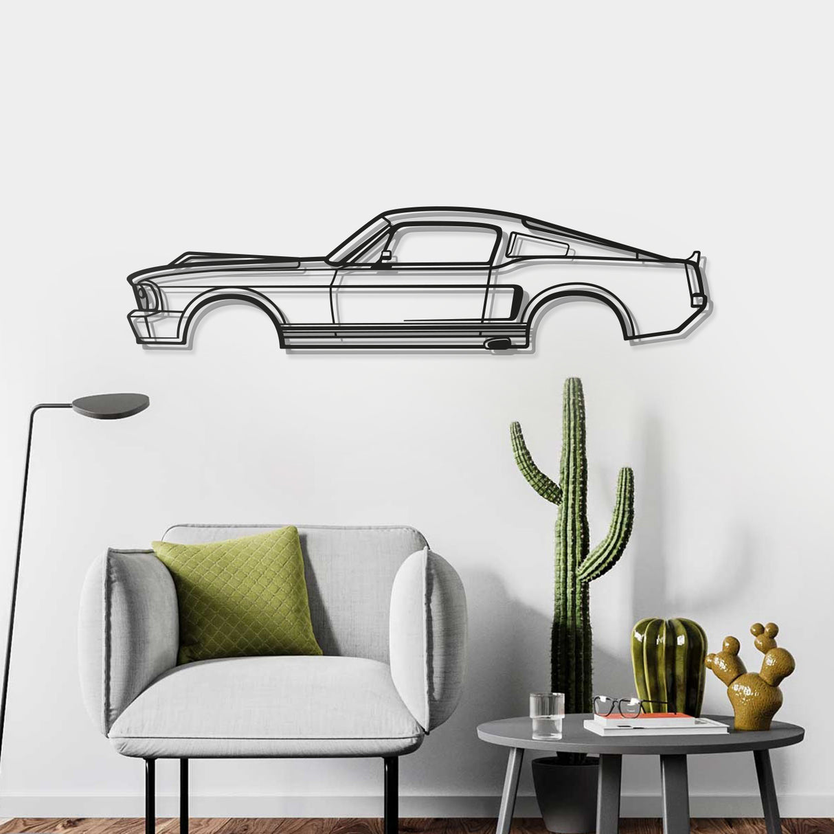 1968 Mustang Eleanor Metal Car Wall Art - NC0110