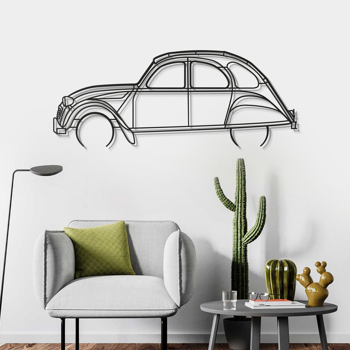 1966 2CV Metal Car Wall Art - NC0080