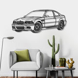 E46 Perspective Metal Car Wall Art - NC0432