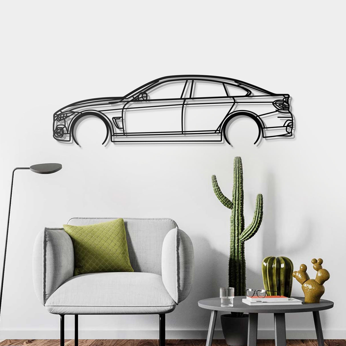 2019 F36 4 Gran Coupe Detailed Metal Car Wall Art - NC0641