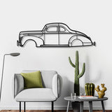 1940 De Luxe Coupé Metal Car Wall Art - NC0008