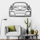 911 GT2 RS Model 991 Front Metal Car Wall Art - NC0848