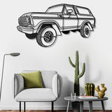 1979 Bronco Perspective Metal Car Wall Art - NC0441