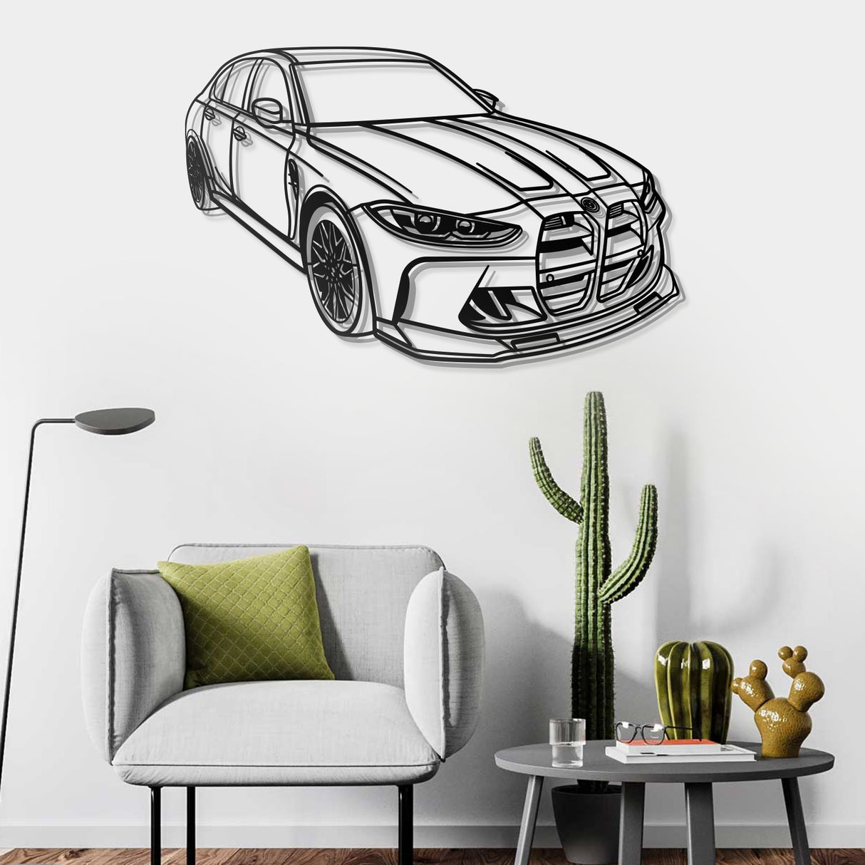 2021 M3 G80 Competition Perspective Metal Car Wall Art - NC0467