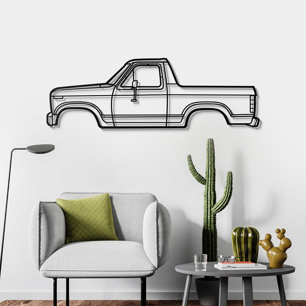 1983 Bronco Pickup Metal Car Wall Art - NC0197