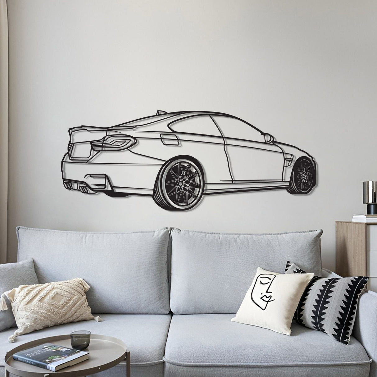 M4 Back Perspective Metal Car Wall Art - NC1299