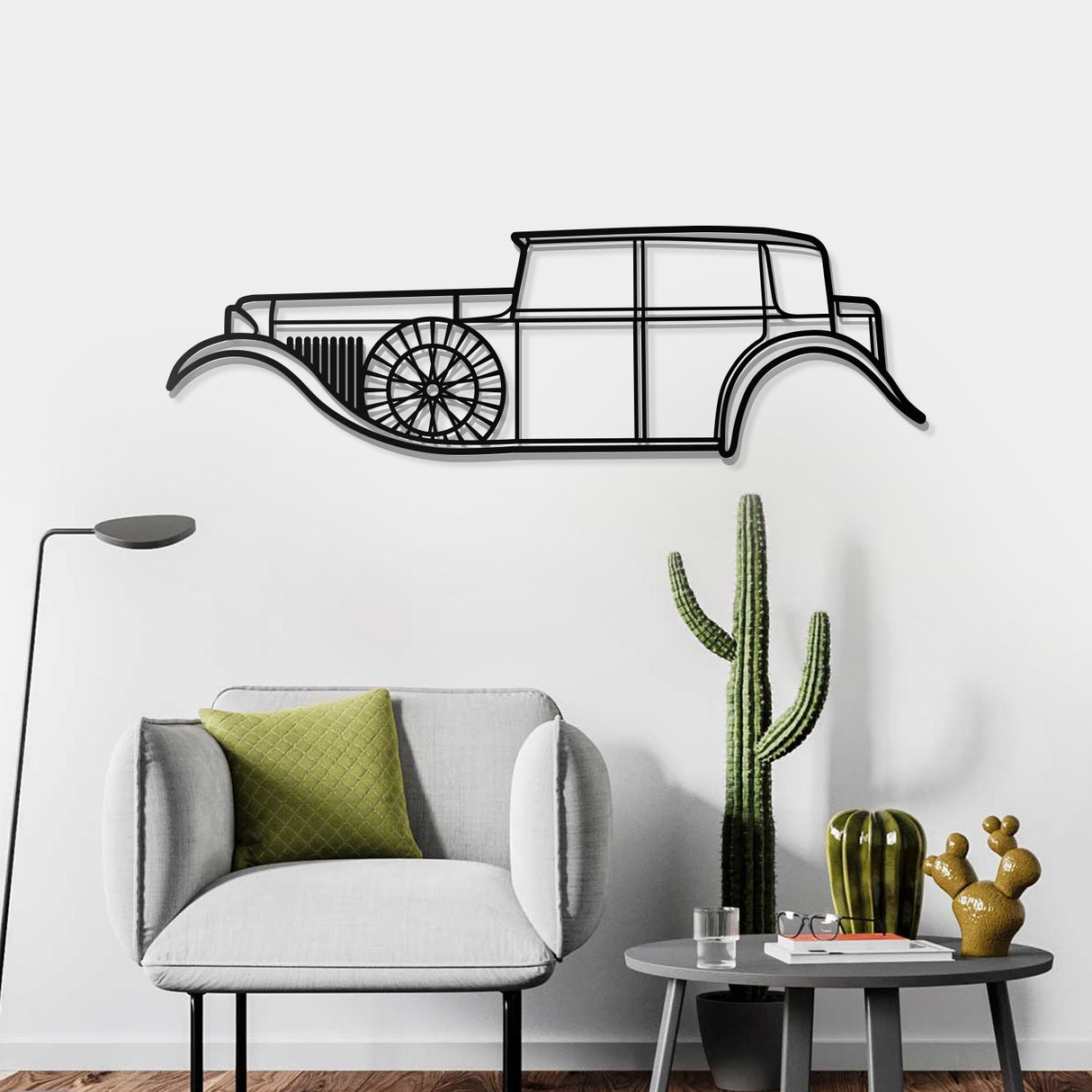 1930 8 Litre Metal Car Wall Art - NC0002