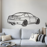 E92 Back Perspective Metal Car Wall Art - NC1300