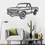 1975 F-150 Perspective Metal Car Wall Art - NC0439