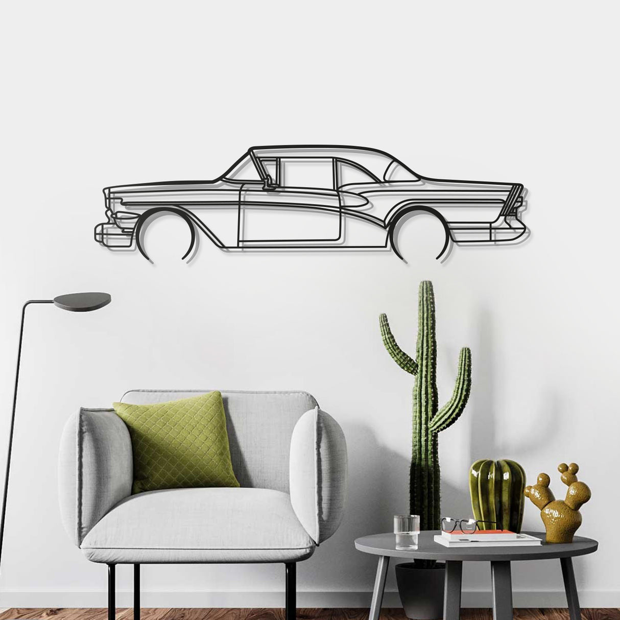 1957 Riviera Detailed Metal Car Wall Art - NC0052