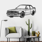 E30 Perspective Metal Car Wall Art - NC0428