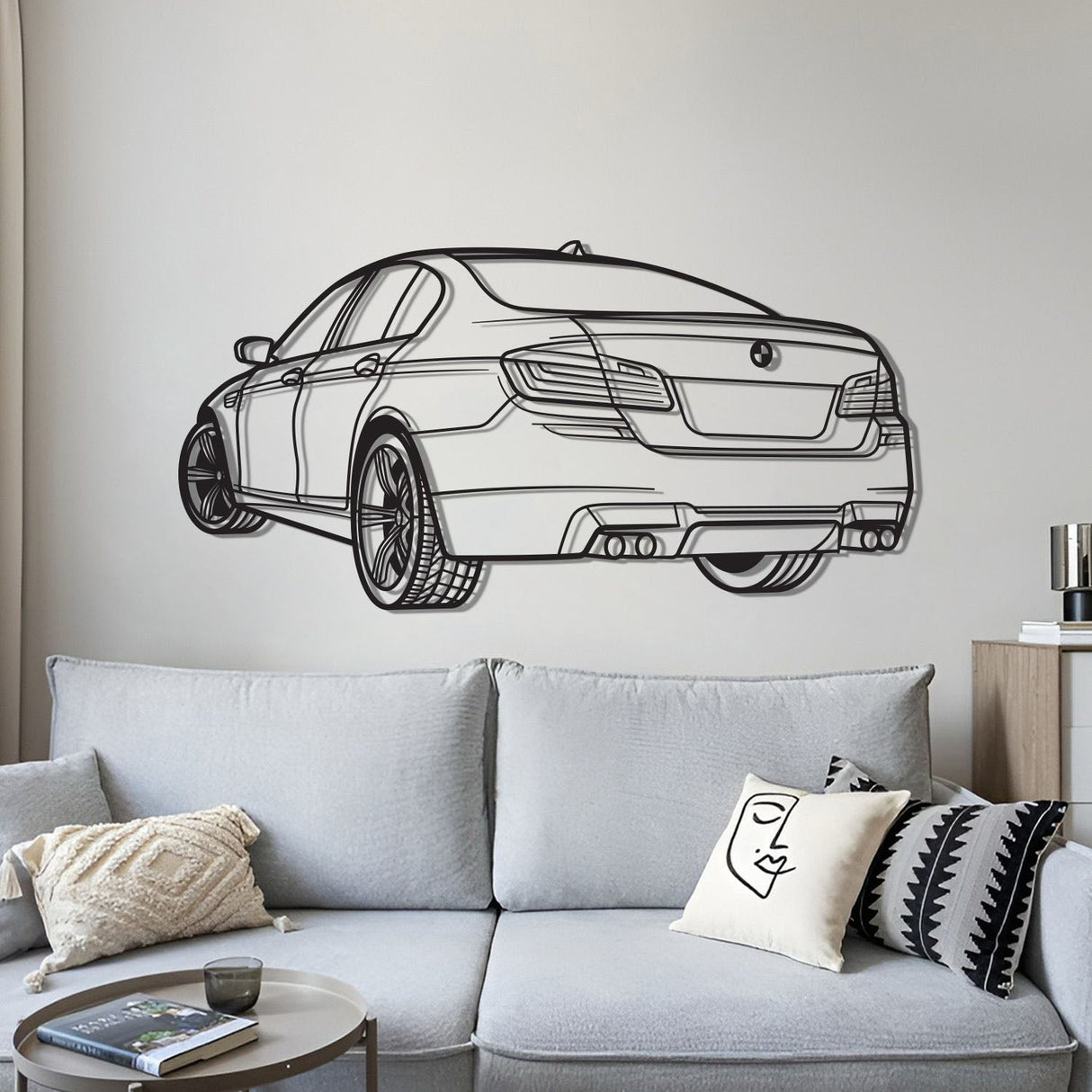 F10 M5 Back Perspective Metal Car Wall Art - NC1301