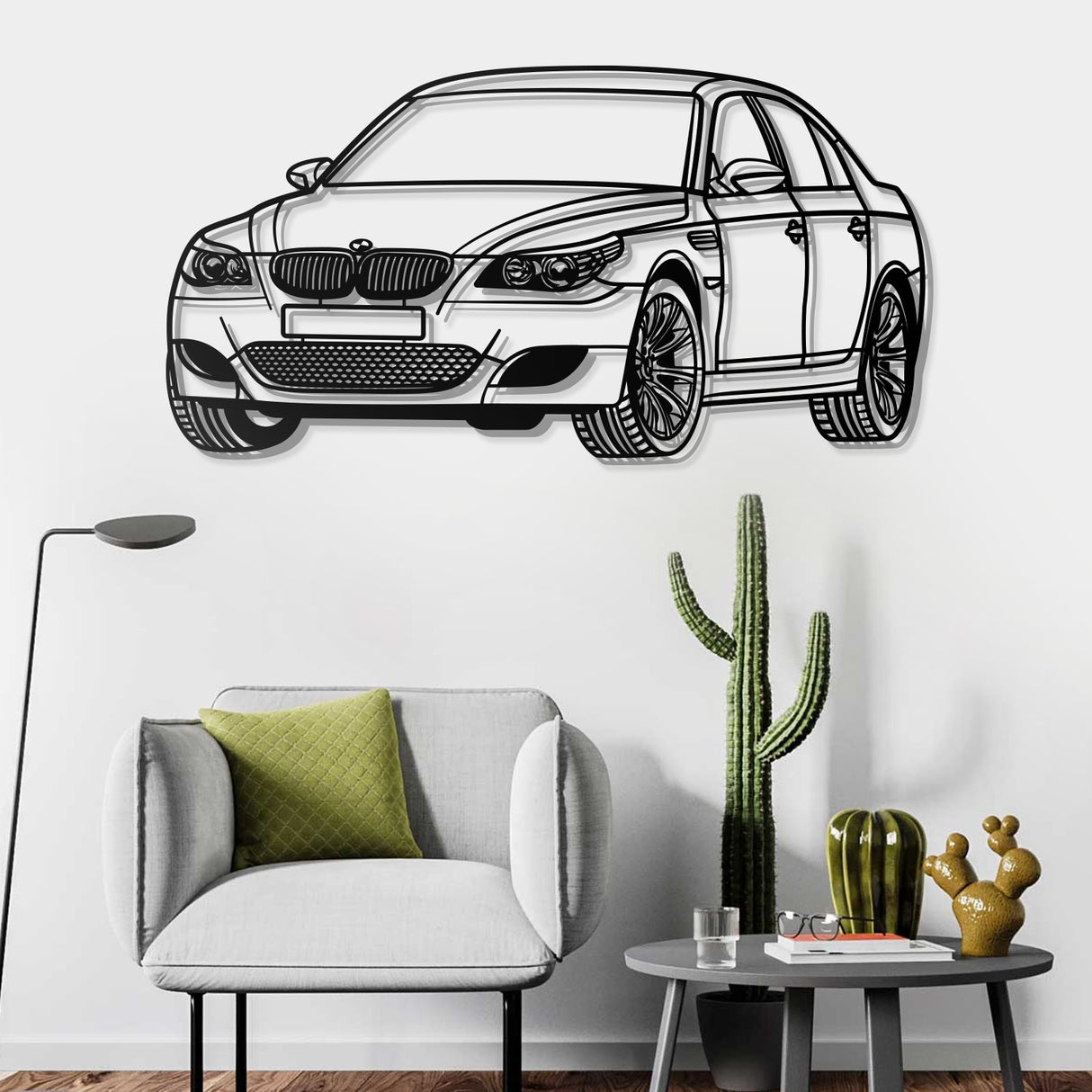 2005 E60 M5 Perspective Metal Car Wall Art - NC0427