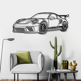 911 GT3 RS 992 Perspective Metal Car Wall Art - NC0460