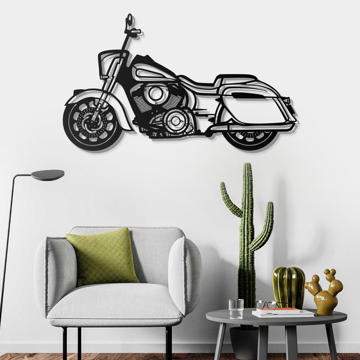 2022 Indian Springfield Dark Horse Metal Motorcycle Wall Art - NC0791