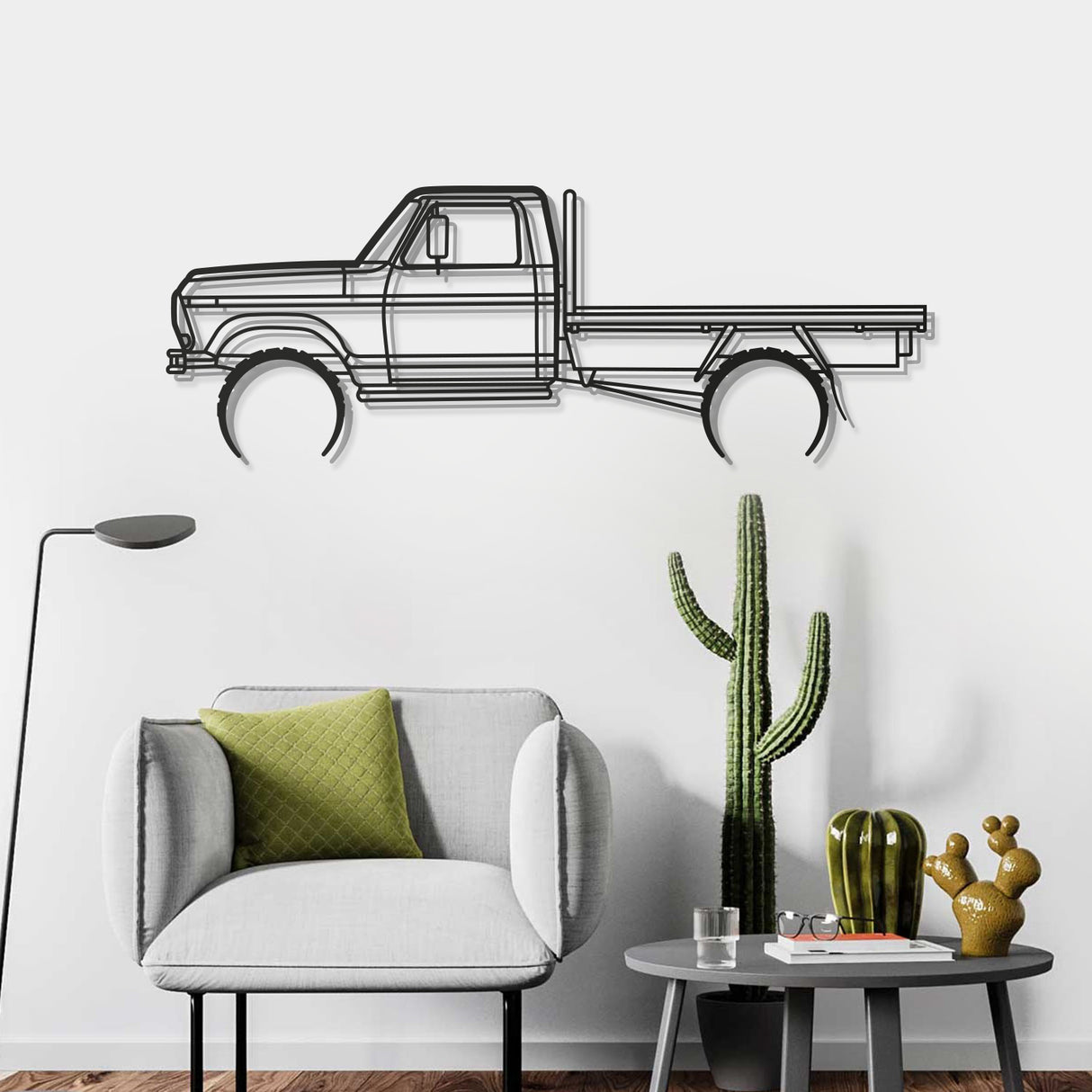 1977 F100 Tray Back Metal Car Wall Art - NC0175