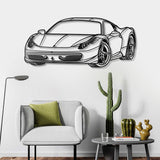 458 Italia Perspective Metal Car Wall Art - NC0437