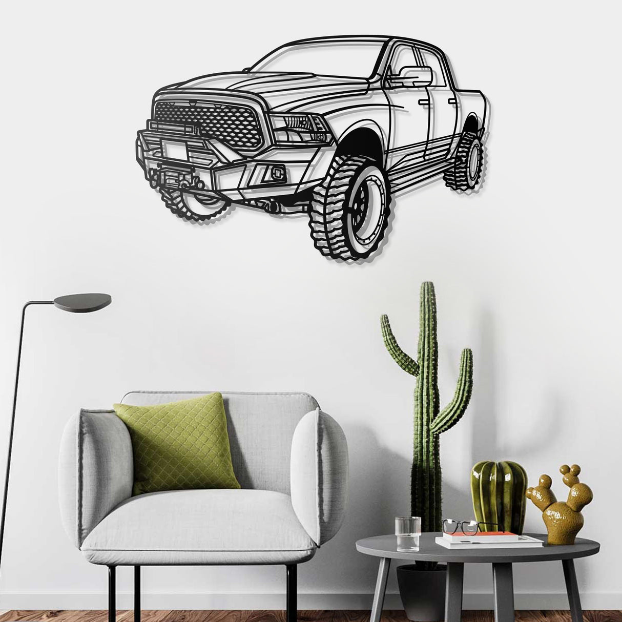 2016 RAM 1500 Perspective Metal Car Wall Art - NC0434