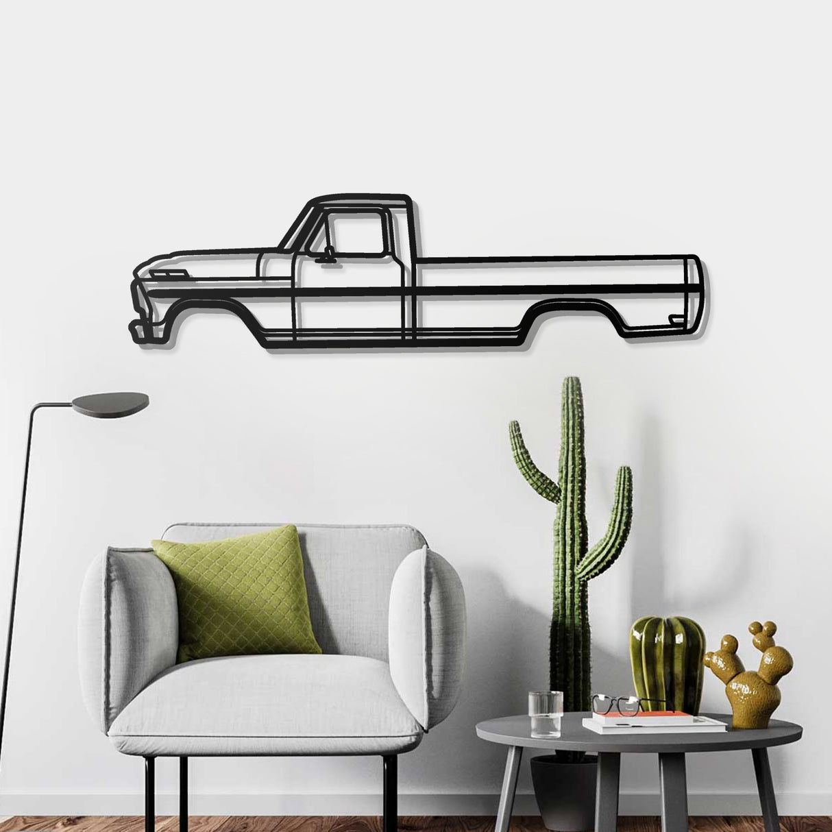 1968 F-100 Metal Car Wall Art - NC0501