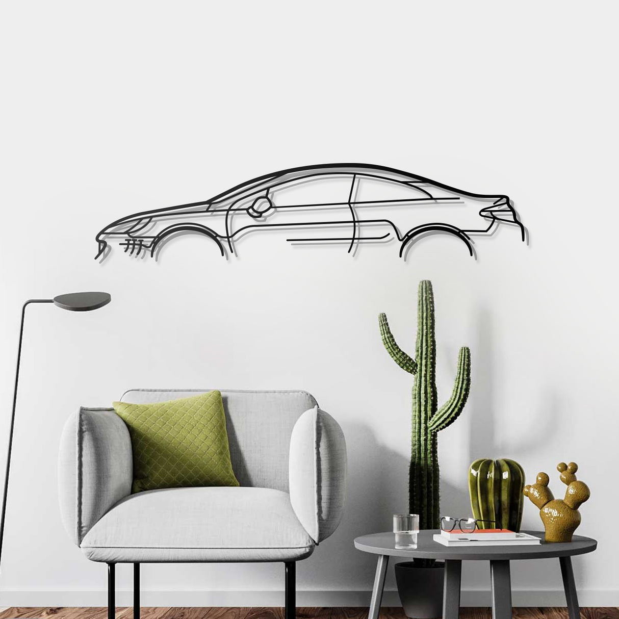 407 Coupe Metal Car Wall Art - NC0834