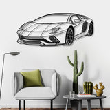 Aventador Perspective Metal Car Wall Art - NC0448