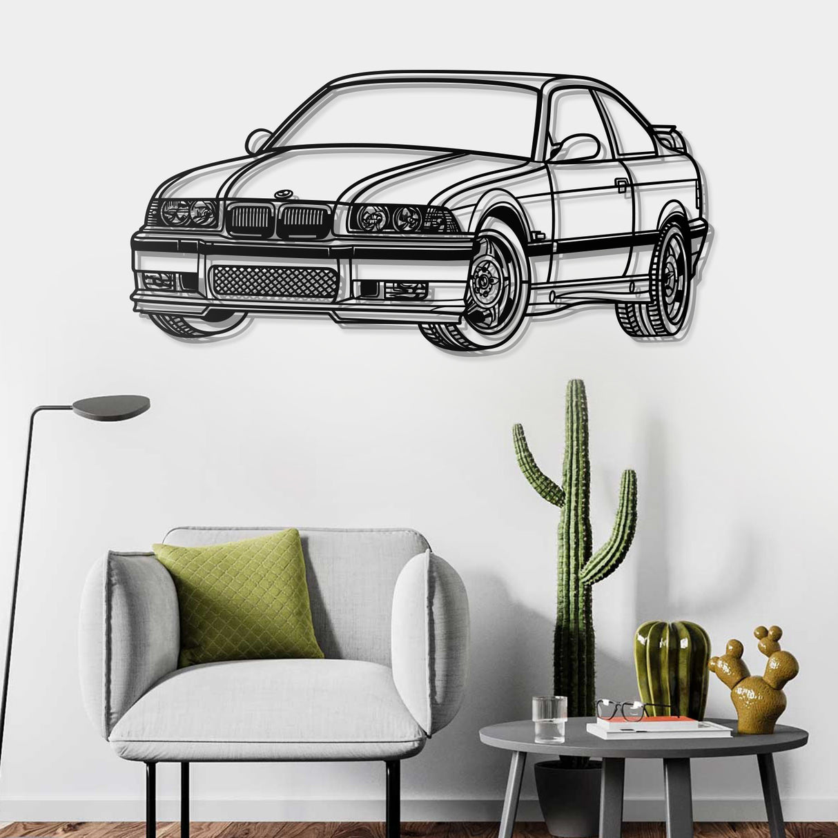 E36 Perspective Metal Car Wall Art - NC0431