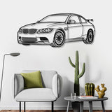 E92 M3 Perspective Metal Car Wall Art - NC0430