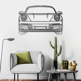 911 Model 992 Front View Metal Car Wall Art - NC0865