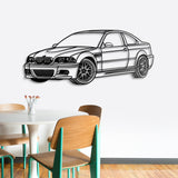 E46 Perspective Metal Car Wall Art - NC0432