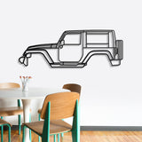 2007 Wrangler JK (3rd Gen) Metal Car Wall Art - NC0354