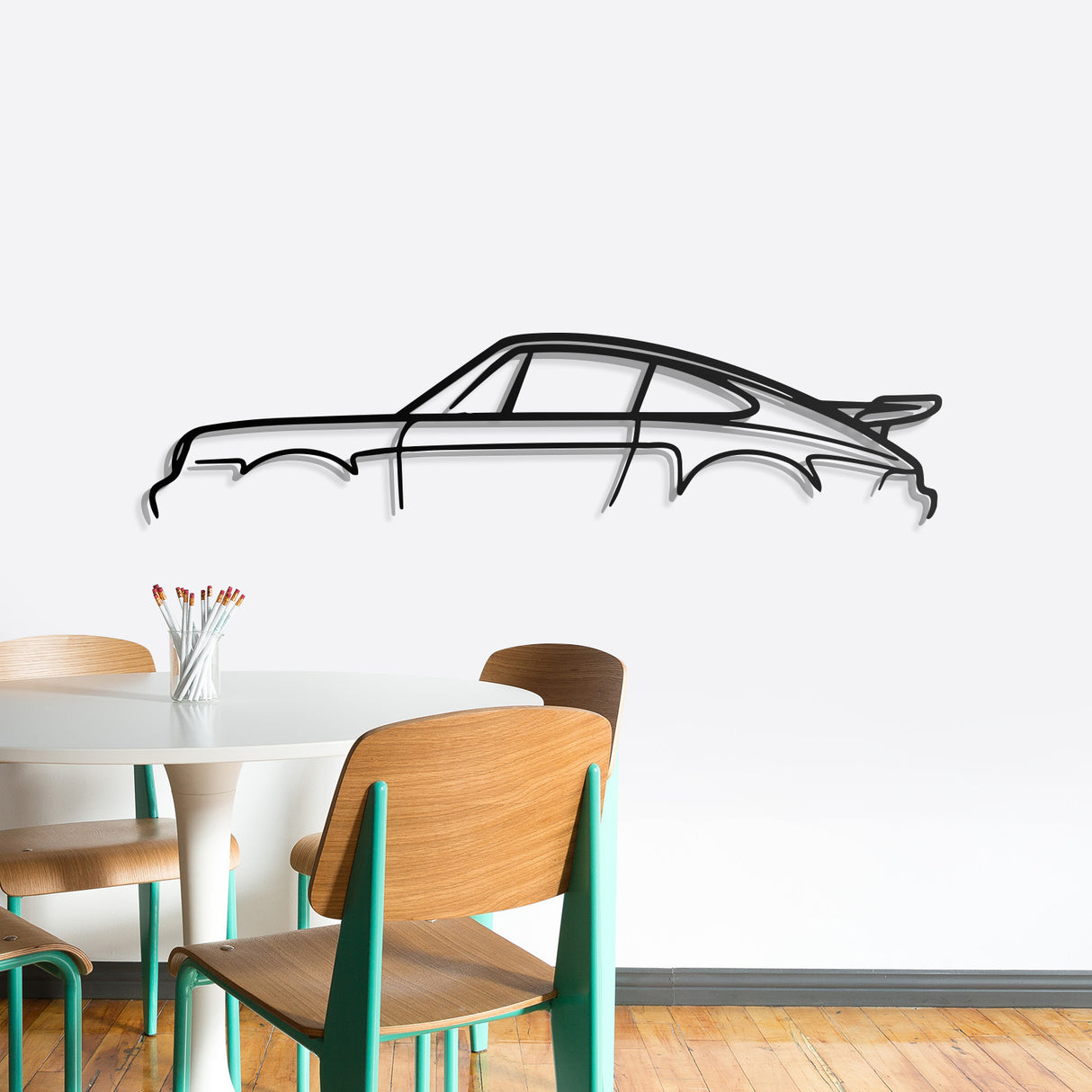 911 Turbo Model 930 Metal Car Wall Art - NC0872