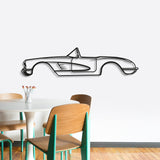 1956 Corvette C1 Metal Car Wall Art - NC0041