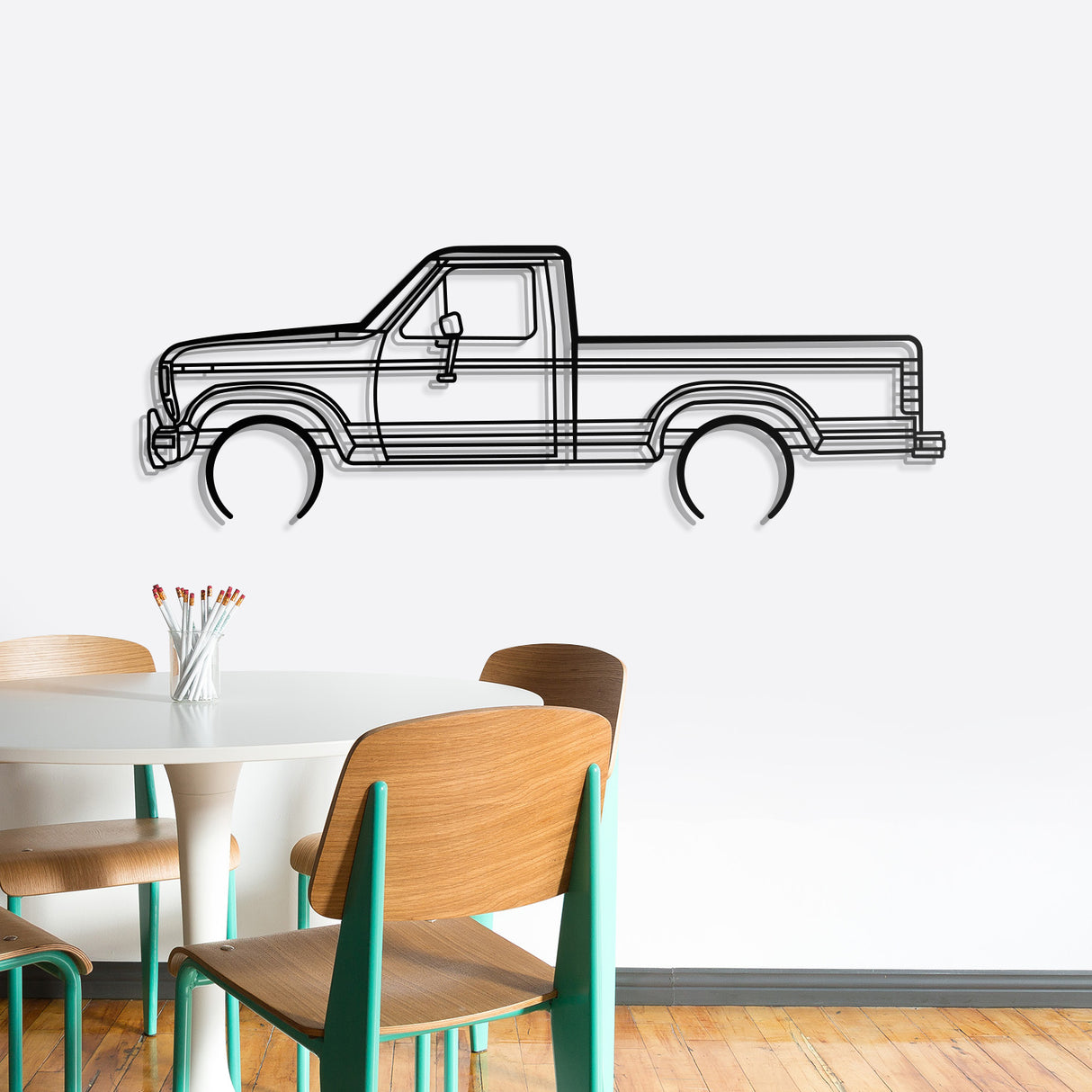 1986 F-150 XLT Metal Car Wall Art - NC0206