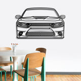 2019 Charger Front View Metal Car Wall Art - NC0652