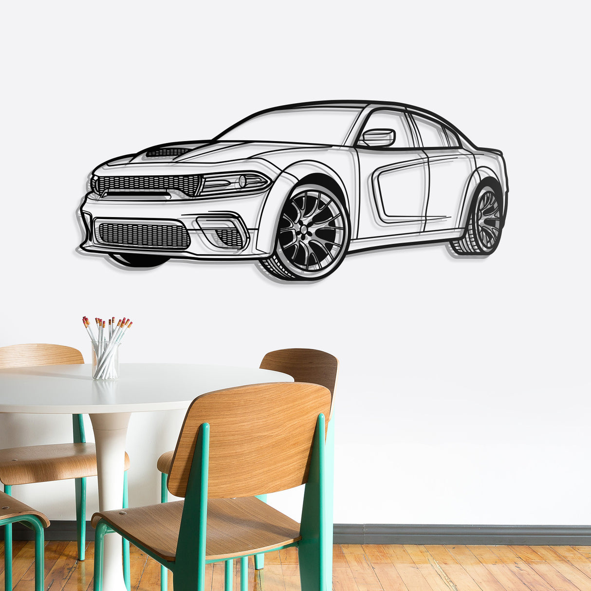 2023 Charger Perspective Metal Car Wall Art - NC0436