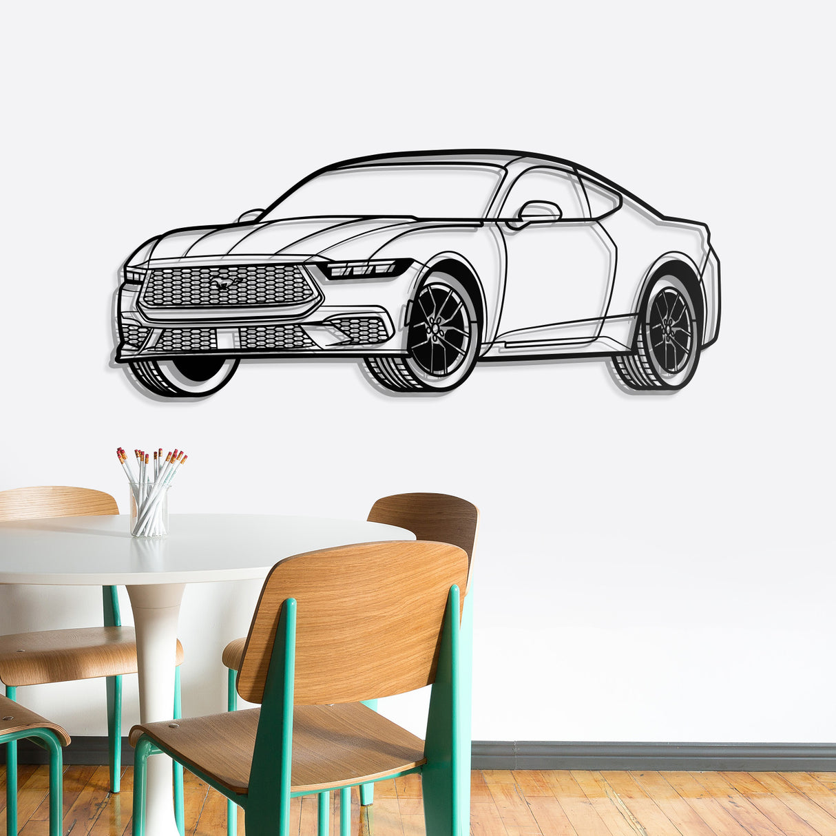 2023 Mustang Perspective Metal Car Wall Art - NC0443